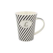 Porcelán bögre "L" betűvel megszemélyesítve bögrék, csészék