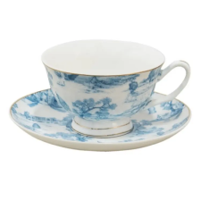  Porcelán csésze+alj, 250ml, keleti tájas, blue bögrék, csészék