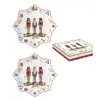  Porcelán desszerttányér 2 db-os szett, 20cm, dobozban, Vintage Nutcrackers