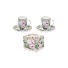 Porcelán eszpresszócsésze+alj 2 személyes 50ml dobozban,Roses in Bloom bögrék, csészék