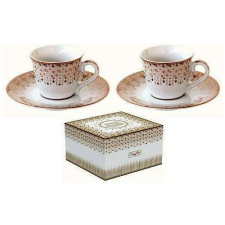 Porcelán eszpresszócsésze+alj 2 személyes,80ml, dobozban, Festive bögrék, csészék