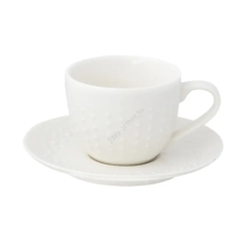  Porcelán eszpresszós csésze és alj 110ml, Drops White bögrék, csészék