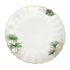  Porcelán lapostányér 26cm, Exotique tányér és evőeszköz
