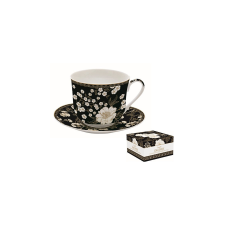  Porcelán reggelizőcsésze+alj 400ml dobozban, Art Deco &amp; Flowers, Atmosphere bögrék, csészék
