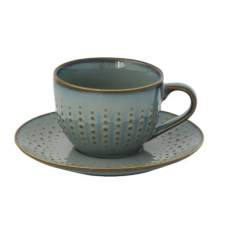  Porcelán teás csésze és alj - 250ml - Drops Celadon bögrék, csészék