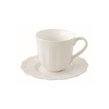 Porcelán teáscsésze+alj, 250ml, Elite white bögrék, csészék