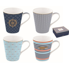 Porcelánbögre 4db-os 300ml, dobozban, Coffee Mania Bord De Mer konyhai eszköz