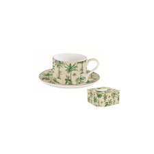 Porceláncsésze+alj 240ml, dobozban, Oasi bögrék, csészék