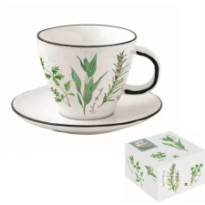  Porceláncsésze+alj 250ml,dobozban,Herbarium bögrék, csészék