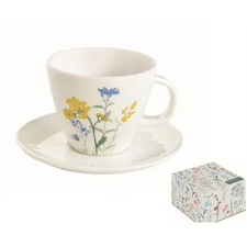  Porceláncsésze+alj 250ml, dobozban, Mille Fleurs Yellow bögrék, csészék