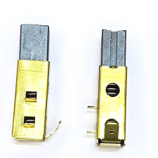 Porszívó, elszívó, szívógép szénkefe réz házzal, méret: 9x10,5x16mm (10,5x9x16mm) kisháztartási gépek kiegészítői