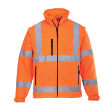 Portwest 2 az 1-ben Softshell HiVis (3L) védőkabát-S428 L narancs láthatósági ruházat