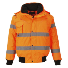 Portwest 3 az 1-ben Hi-Vis Bomber dzseki - C467 L narancs láthatósági ruházat