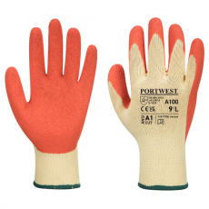 Portwest A100 Mártott latex védőkesztyű (sárga/narancs) (7/S)
