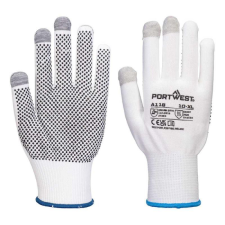 Portwest A118 A118 - Grip 13 PVC pöttyös érintőképernyős kesztyű (12 pár) védőkesztyű