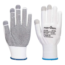 Portwest A118 Grip 13 PVC pöttyös érintőképernyős kesztyű (12 pár)