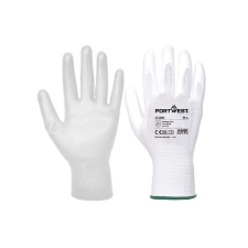 Portwest A120 Nylon védőkesztyű PU tenyérmártott fehér L védőkesztyű