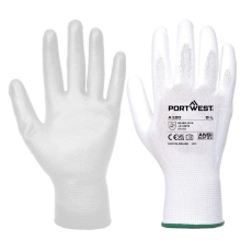Portwest A120 PU tenyérmártott védőkesztyű (fehér) (9/L)