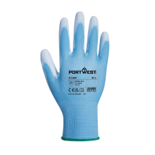 Portwest A120 PU tenyérmártott védőkesztyű (kék) (9/L) védőkesztyű