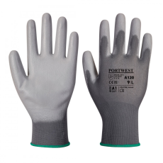 Portwest A120 PU tenyérmártott védőkesztyű (szürke) (6/XS)