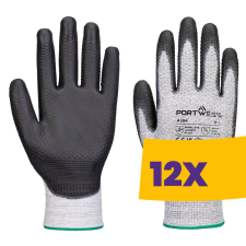Portwest A124 Grip 13 gyémántkötésű érintőképernyős kesztyű szürke (Karton - 12 pár) védőkesztyű