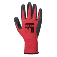 Portwest A174 - Flex Grip Latex Glove mártott munkavédelmi kesztyű (piros/fekete, 7/S) védőkesztyű