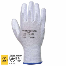 Portwest A199 ESD tenyér bevont védőkesztyű szürke