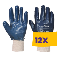 Portwest A300 Nitril csuklóig mártott védőkesztyű kék (Karton - 12 pár) védőkesztyű