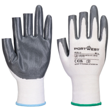 Portwest A311 Grip 13 Ujjatlan nitril védőkesztyű (fehér/szürke, 10/XL) védőkesztyű