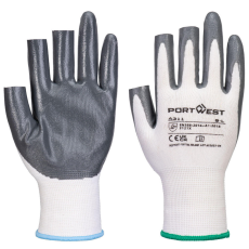 Portwest A311 Grip 13 Ujjatlan nitril védőkesztyű (fehér/szürke, 6/XS)