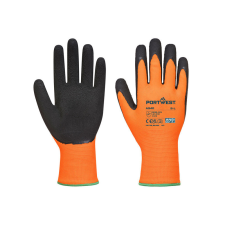  Portwest A340 Hi-Vis Grip mártott latex védőkesztyű narancs/fekete S védőkesztyű