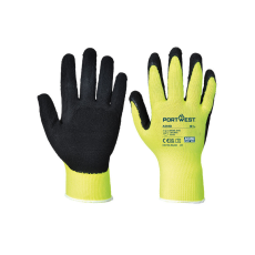  Portwest A340 Hi-Vis Grip mártott latex védőkesztyű sárga 2XL