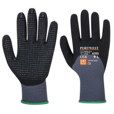 Portwest A353 DermiFlex Ultra Plus védőkesztyű M - Szürke/Fekete (A353G8RM)