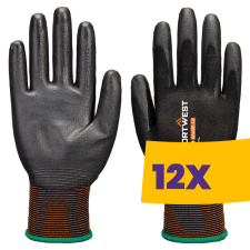 Portwest A372 18-as kötéssűrűségű munkavédelmi kesztyű fekete (Karton - 12 pár) védőkesztyű