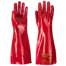 Portwest A445 PVC hosszúszárú védőkesztyű (piros, 45cm, 10/XL) védőkesztyű