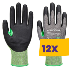 Portwest A636 Vágásbiztos nitril hab bevonatú védőkesztyű szürke (Karton - 12 pár)