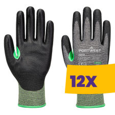 Portwest A638 Vágásbiztos PU bevonatos védőkesztyű szürke (Karton - 12 pár) védőkesztyű