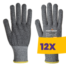 Portwest A640 Sabre pontozott vágásbiztos kesztyű szürke (Karton - 12 pár) védőkesztyű