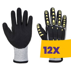 Portwest A729 Anti Impact vágásbiztos Thermal kesztyű szürke (Karton - 12 pár)