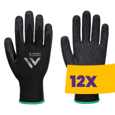 Portwest A793 Tűszúrás elleni védőkesztyű F10 fekete (Karton - 12 pár)