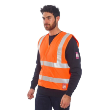 Portwest Antisztatikus HiVis égésgátló védőmellény, FR71, PORTWEST L Narancs láthatósági ruházat