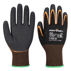 Portwest AP35 Grip 15 Dupla nitril mártott védőkesztyű (fekete/narancs, 8/M)