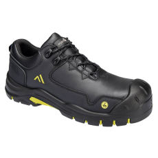 Portwest Apex S3S ESD HRO SR SC FO munkavédelmi cipő (fekete/sárga, 47)