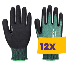 Portwest APR15 Vágásbiztos védőkesztyű, Cut B zöld (Karton - 12 pár)
