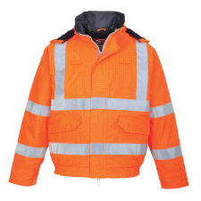 Portwest Bizflame Rain Hi-Vis Antistatic FR bomber kabát narancs 4XL munkaruha