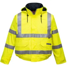Portwest Bizflame Rain Hi-Vis Antistatic FR bomber kabát sárga S