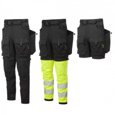 Portwest BX321 Portwest Ultimate Modular 3 az 1-ben Munkanadrág (fekete/sárga, 44/XXL)