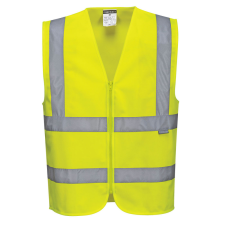 Portwest C375YERM Portwest Hi-Vis cipzáras mellény láthatósági ruházat