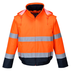 Portwest C464 Essential Lite Hi-Vis 2 az 1-ben bomber kabát narancs-tengerészkék
