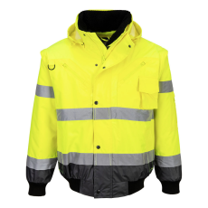 Portwest C465 Jól láthatósági Bomber dzseki (sárga/szürke, XL)